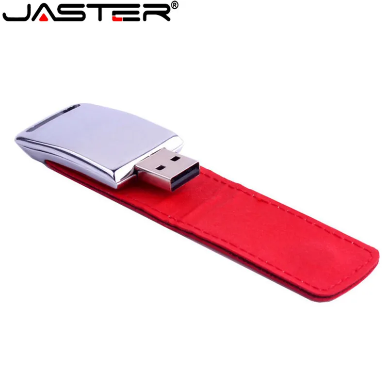 JASTER USB 2,0 кожа usb+ Подарочная коробка usb флешка 4 ГБ 8 ГБ 16 ГБ 32 ГБ 64 Гб карта памяти U диск usb флэш-накопитель