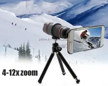 Professional DSLR 4-12X Zoom Telescope Photo Manual Focus Camera Lens Tripod For Samsung Galaxy S7/S7 Edge S5 NEO NOTE
