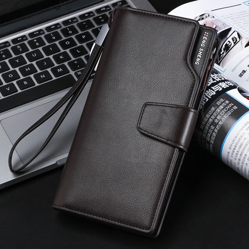 New Fashion Men Wallet Leather Brand Wallets Men Wholesale Male Purse High Capacity Business ...
