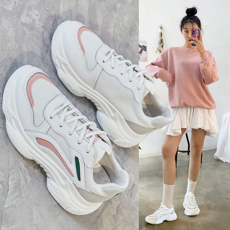 

CAMTOO Shoes Women Fashion Chunky Sneakers Casual Shoes 2019 Breathable Mesh Women Chunky Footwear Walking Vulcanized Shoes