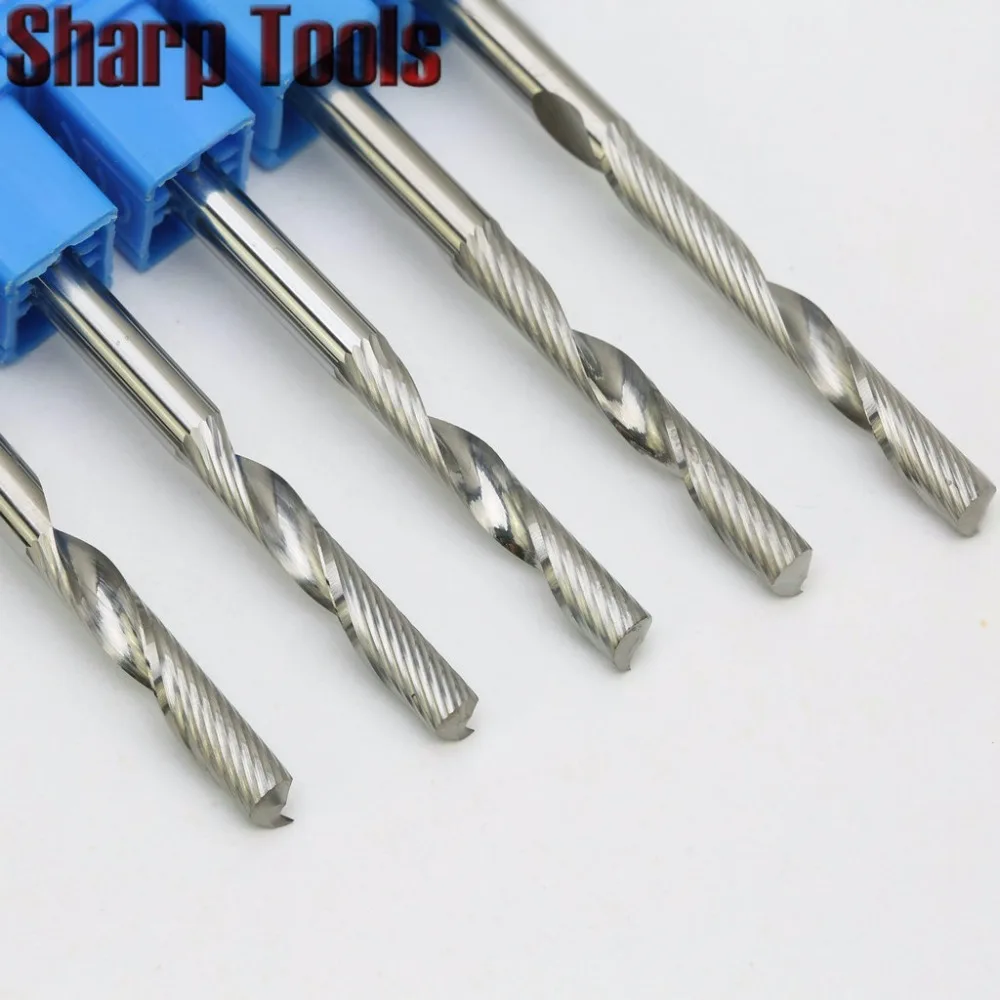 

4x25mm Single Flute Spiral Router Bits Tungsten Carbide Milling Cutter for CNC Tools Accessories Wood End Mills Engraver Cutters