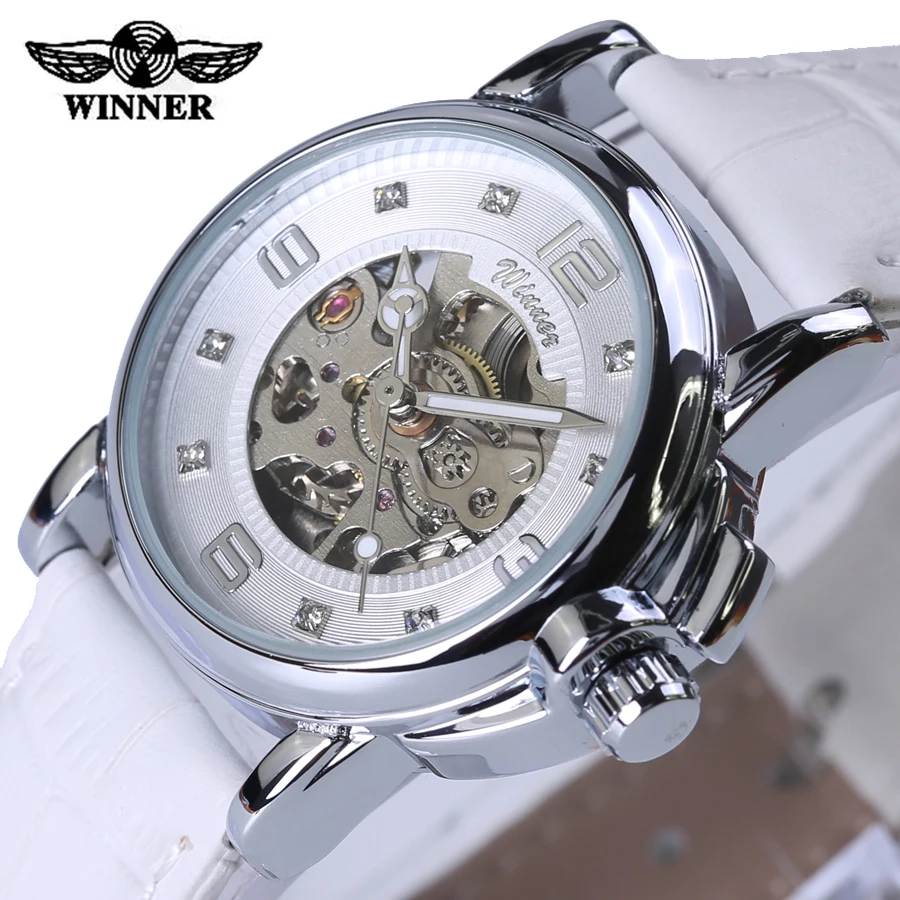 Prix pour Marque de mode Vainqueur Femmes Automatique Mécanique Squelette Montre Femme Bracelet En Cuir relojes mujer Robe Poignet Montres Prix pour Marque de mode Vainqueur Femmes Automatique Mécanique Squelette Montre Femme Bracelet En Cuir relojes mujer Robe Poignet Montres