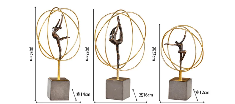  Hula Hoop Gymnastics Sport Characters Statue Sculpture Home Decoration Accessories Modern Living Ro - 33008801783