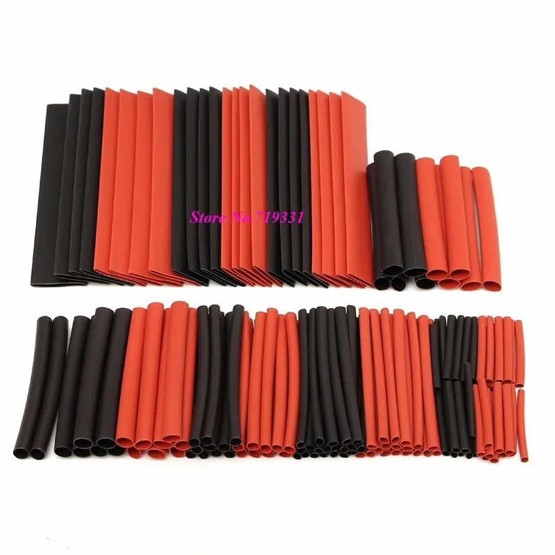 

150pcs heat shrinkable tube heat shrinkable red and black tube portfolio