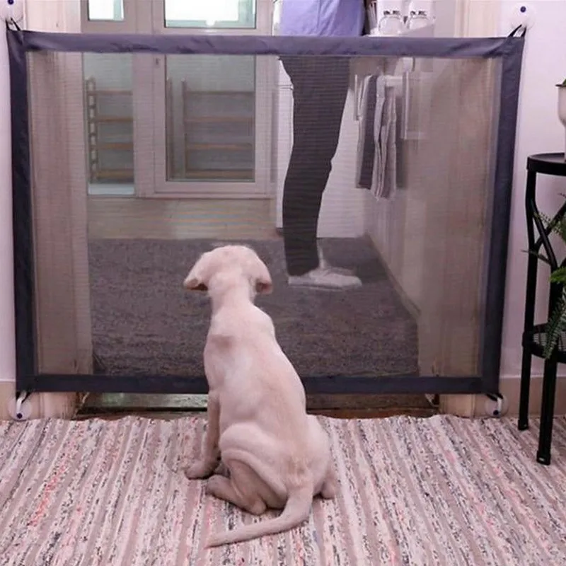 

Dog Gate The Ingenious Mesh Magic Pet Gate For Dogs Safe Guard Children Protection Install Pet Dog Safety Enclosure Pet Supplies