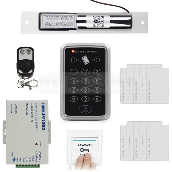 Diysecur 125 кГц RFID клавиатуры Управление доступом безопасности Системы полный комплект Set + Электрический падения домофоны + 10 Бесплатная карты