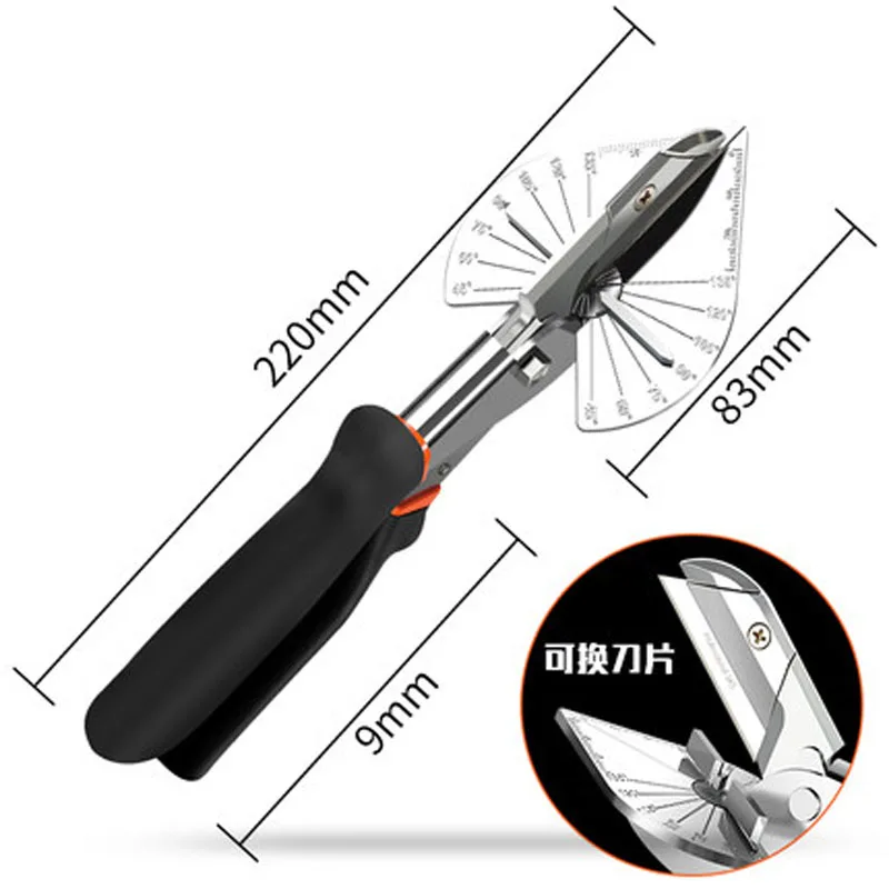 45/90 градусов мульти Mitre сайдинг провод воздуховод резак ПВХ PE пластиковые трубы шланг ножничный отрезок по дому домашний декор сантехника инструмент - Цвет: Trunk angle cut  1Pc