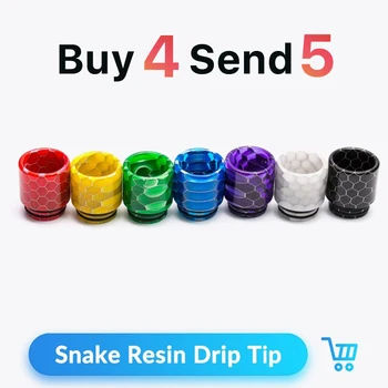 

Volcanee 810 Drip Tip Snake Resin Epoxy Wide Bore Mouthpiece for V8 RDA RTA Tank Atomizer E Cig Liquid Mod Vape Accessories