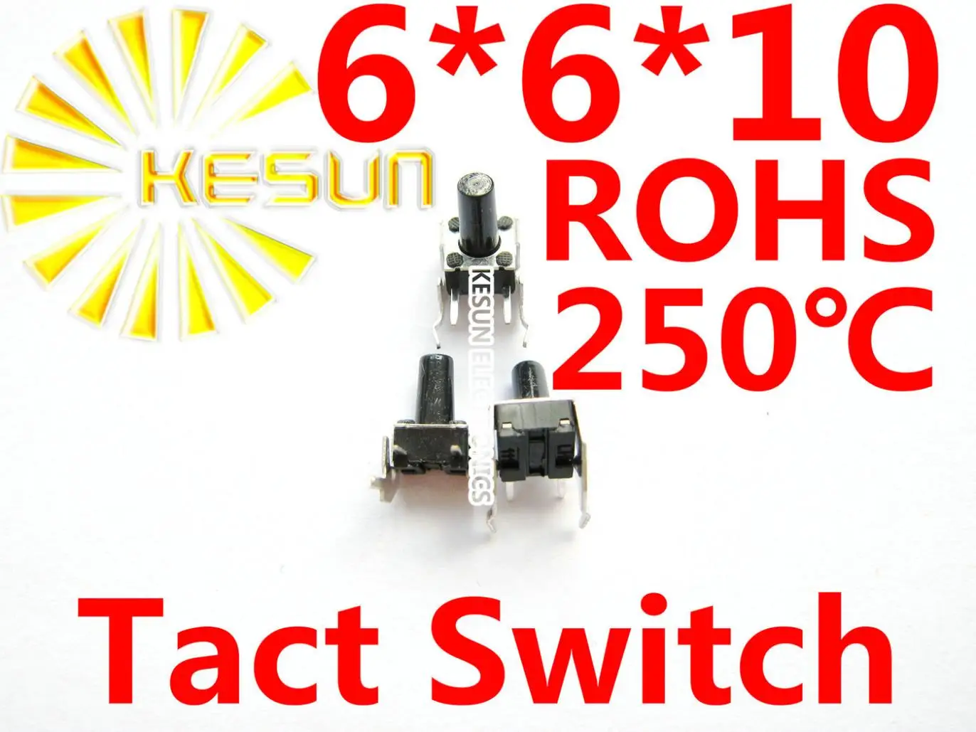 

FREE SHIPPING 1000PCS DIP 6X6X10 Tactile Tact Push Button Micro Switch Momentary Vertical Push ROHS