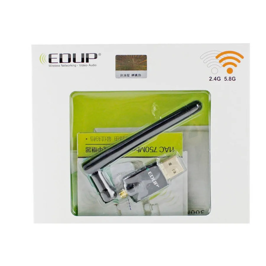 EDUP EP-DB1607 двухдиапазонный 2,4G/5,8 ghz беспроводной USB Wifi адаптер с 2dbi антенной 600 Мбит/с Wi-Fi ключ