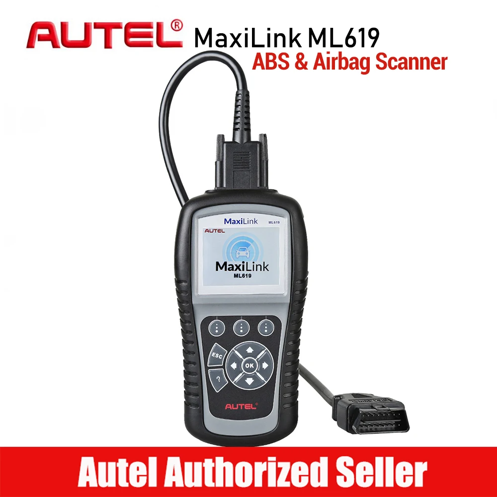 

Autel MaxiLink ML619 ABS SRS Scanner OBD2 Car Code Reader DIY Auto Diagnostic Tool Automotive Airbag Scan Tools Fault Code Read