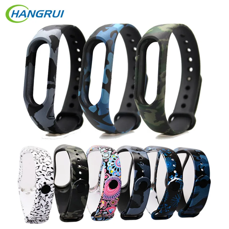 

HANGRUI Camouflage Silicone Strap for Xiaomi Mi Band 3 wrist strap bracelet replace for Miband 3 belt xiaomi band 3 Accessories