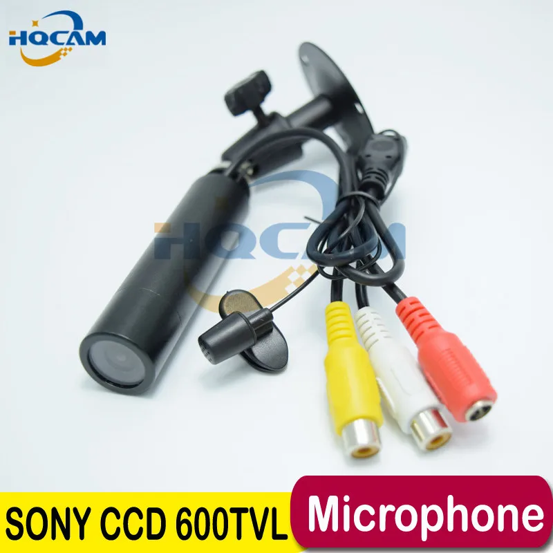Hqcam аудио Sony CCD 600TVL Поддержка микрофон Лучшая цена Micro Товары теле- и видеонаблюдения Малый Мини Пуля Камера видеонаблюдения Камера