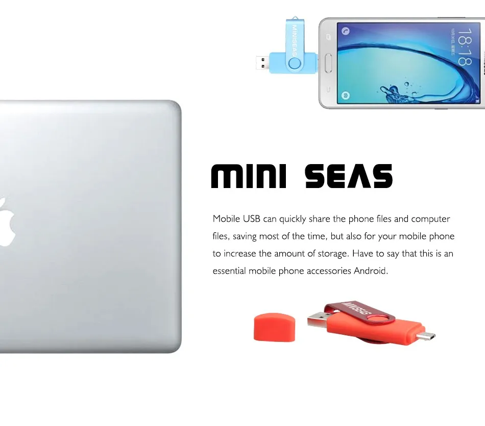 Miniseas USB Flash Drive смартфон OTG 64 gb 32 gb 16 gb 8 gb флешки внешних накопителей накопитель usb memory stick Flash Drive