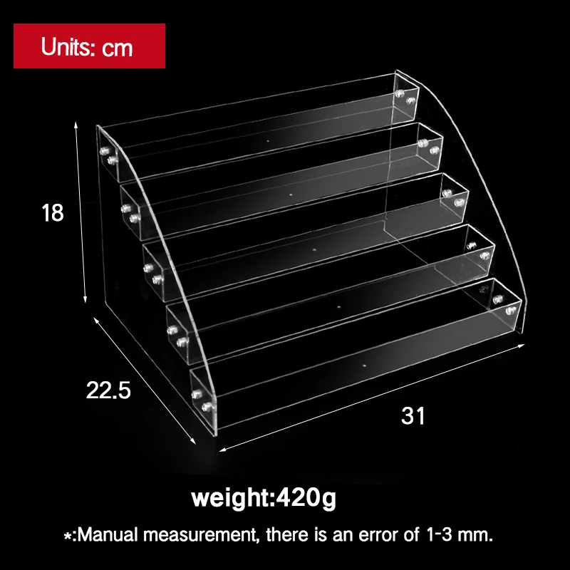 4-5 ярусов лестница прозрачный лак для ногтей стенд/маникюрный салон дисплей оборудование/стол лак для ногтей держатель бутылки стенд YSUMI