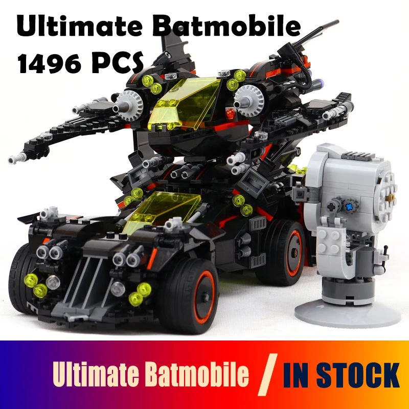 

Model building blocks Compatible with Lego batman 70917 07077 super heroes Ultimate Batmobile Figure bricks toys for children