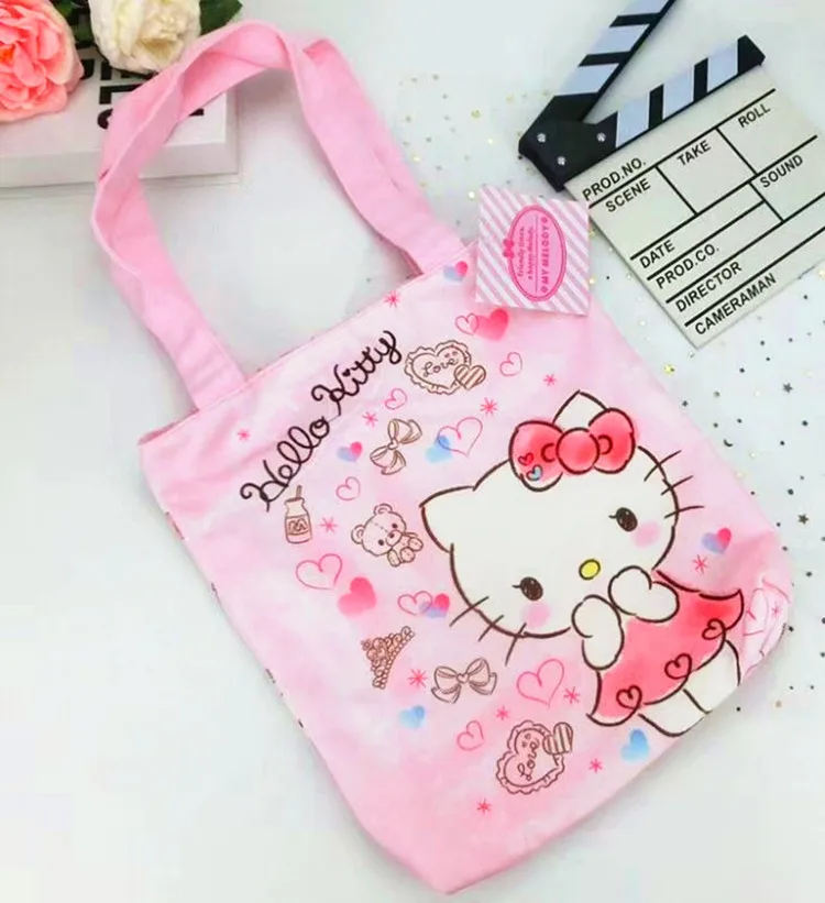 Женская Студенческая хлопковая модная kt сумка через плечо Эко Шоппинг большая емкость тканевая сумка