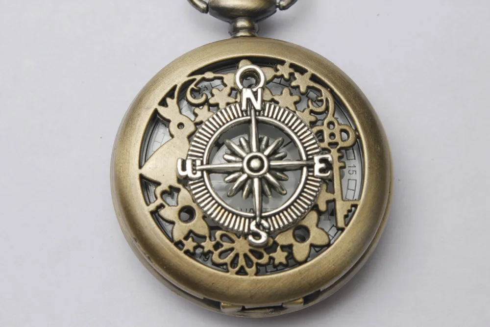 Alice in Wonderland Pocket Watch Compass Pocket Watch compass Charm