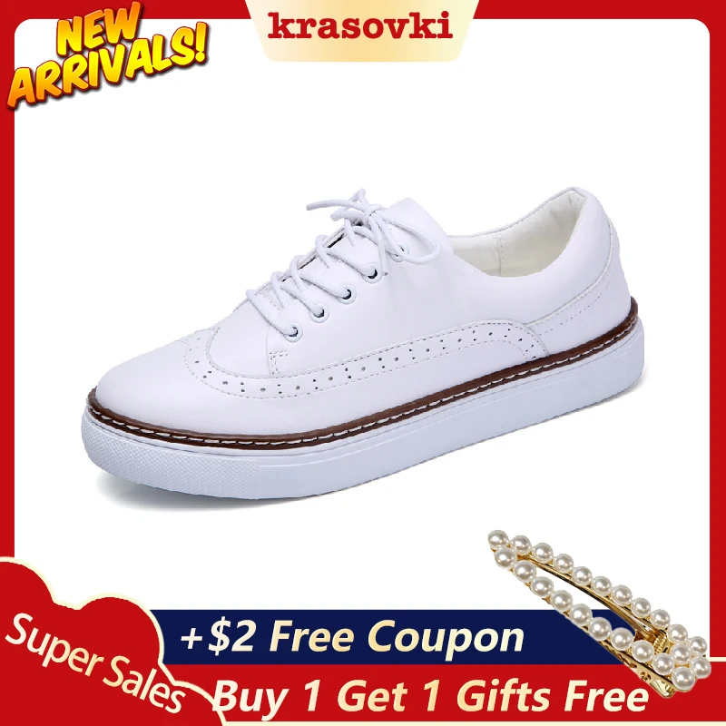 

Krasovki Small White Shoes Spring Autumn Women Shoes Flat Lace Up Dropshipping Casual Soft Bottom Slip on Academic Women Shoes