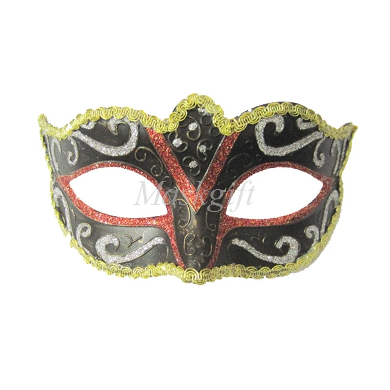 Маски для хеллоуина Черный Золотой Серебряный Синий Розовый Красный зеленый светло-синий Венецианская Маскарадная маска