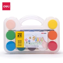 Deli paint s Kids набор краски для рисования пальцев 15 мл 12 цветов краска для ing моющаяся Нетоксичная детская кавайная краска для рисования пальцев