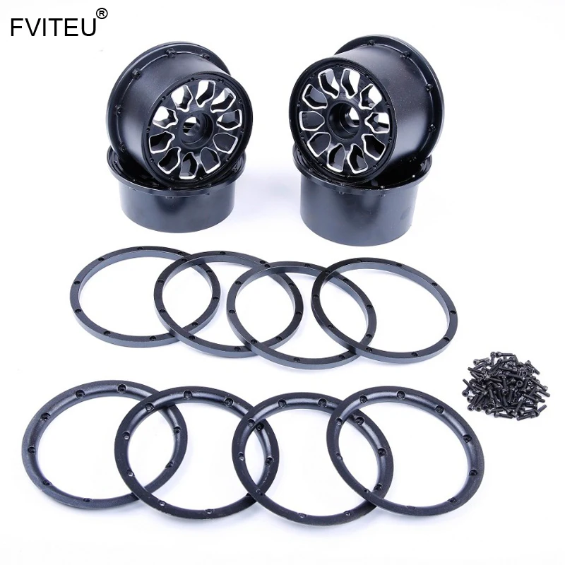 

FVITEU Upgrade Metal Wheel Hub Rim Set For 1/5 HPI Baja 5B SS Rovan King Motor