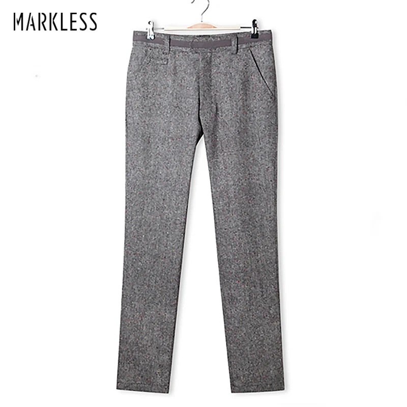 

Markless Brand Casual Pants Men Spring Autumn Slim Fit Straight Pants Men Trousers pantalon homme CKA3815M