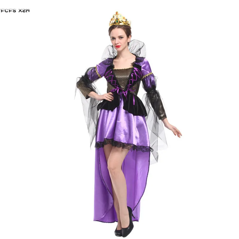 

Halloween Queen Costumes for Woman Female Cinderella Movie Cosplays Christmas Carnival Purim Masquerade stage play party dress