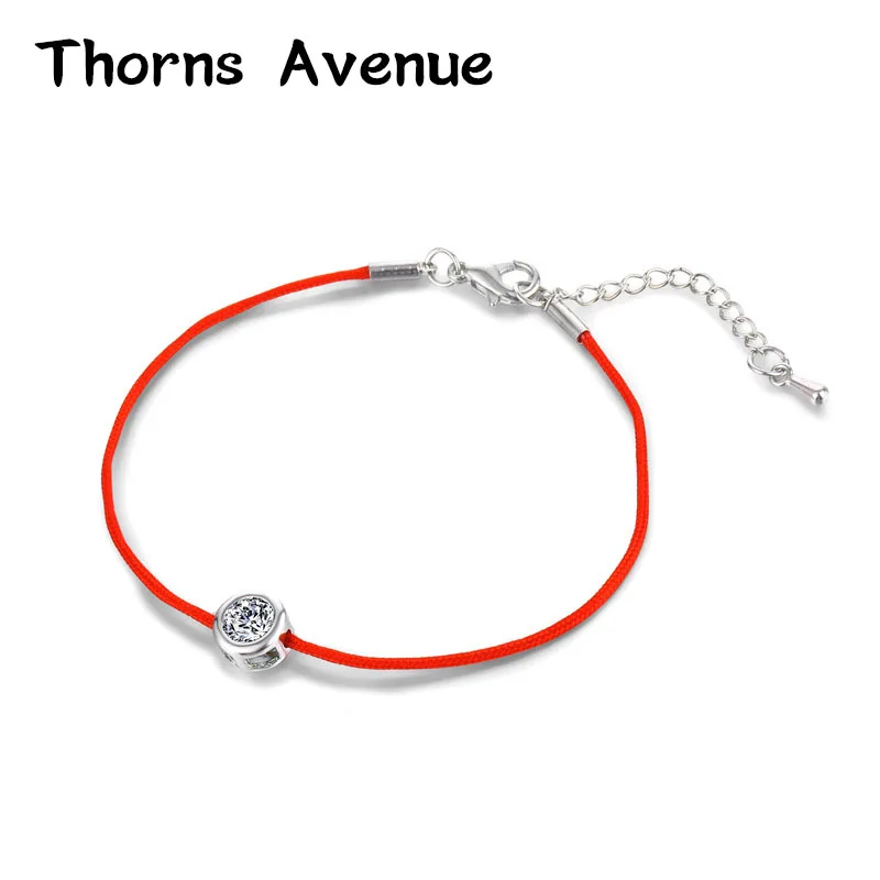 

New Fashion 9 Colors Round Cubic Zirconia Red Rope Bracelets & Bangles Wedding Bracelets For Women Girs Party Gifts Jewelry