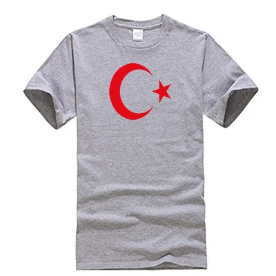 Турция футболка модные летние футболки с принтом для мужчин и женщин Национальный флаг tr Республика турецкий Турецкая индейка страна Tee - Цвет: Серый