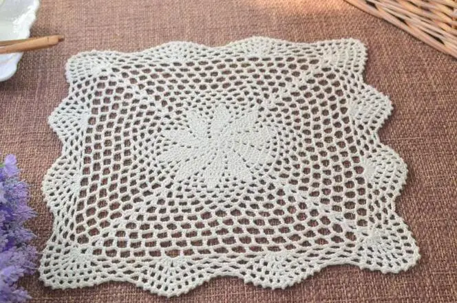 الحديثة الدانتيل القطن الكروشيه سماط الجدول القماش مربع الشاي القهوة الطعام الجدول غطاء عيد الميلاد حزب عيد ميلاد المطبخ الزفاف ديكور