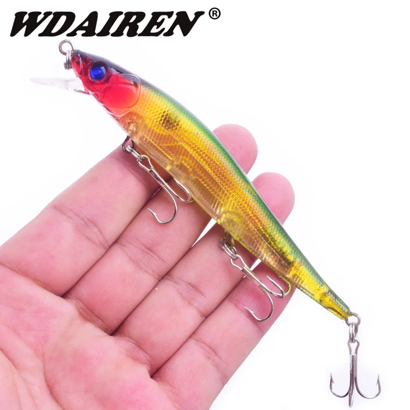 WDAIREN 11 5 см 13 г Рыболовная Приманка Minnow искусственные жесткие приманки шатается 3D