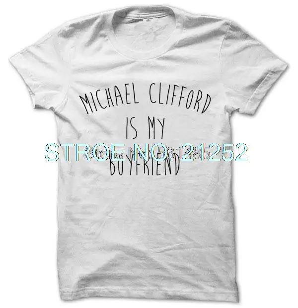 Футболка с Майклом Клиффордом и надписью My Boyfriend для мальчиков девочек Tumblr Instagram