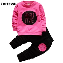 BOTEZAI 2017 Fashion baby girls clothing set 2pcs sport suit set spring autumn toddler kids girls clothes suit casual tracksuit BOTEZAI 2017 Fashion baby girls clothing set 2pcs sport suit set spring autumn toddler kids girls clothes suit casual tracksuit