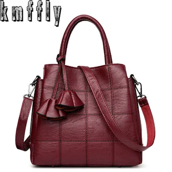 

KMFFLY Luxury Handbags Women Bags Designer Genuine Leather Fashion Shoulder Bag Sac a Main Marque Bolsas Ladies Casual Handbags