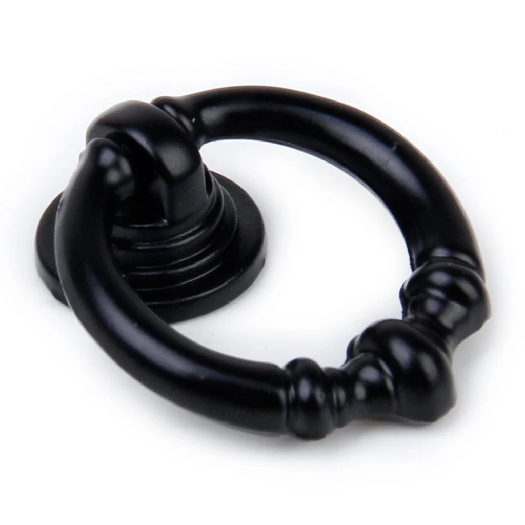 

2pcs Retro Kitchen Furniture Cabinet Cupboard Drawer Pull Handle Knob---Matte Black