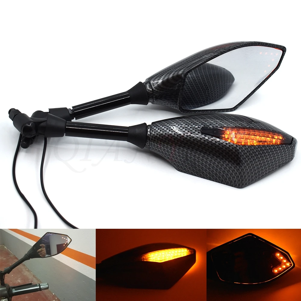 

Motorcycle LED Turn Lights Side Mirrors Turn Signal Indicator Rearview Mirror For YAMAHA MT-07/FZ-07 FJ-09 MT-09/SR/FZ-09 FAZER