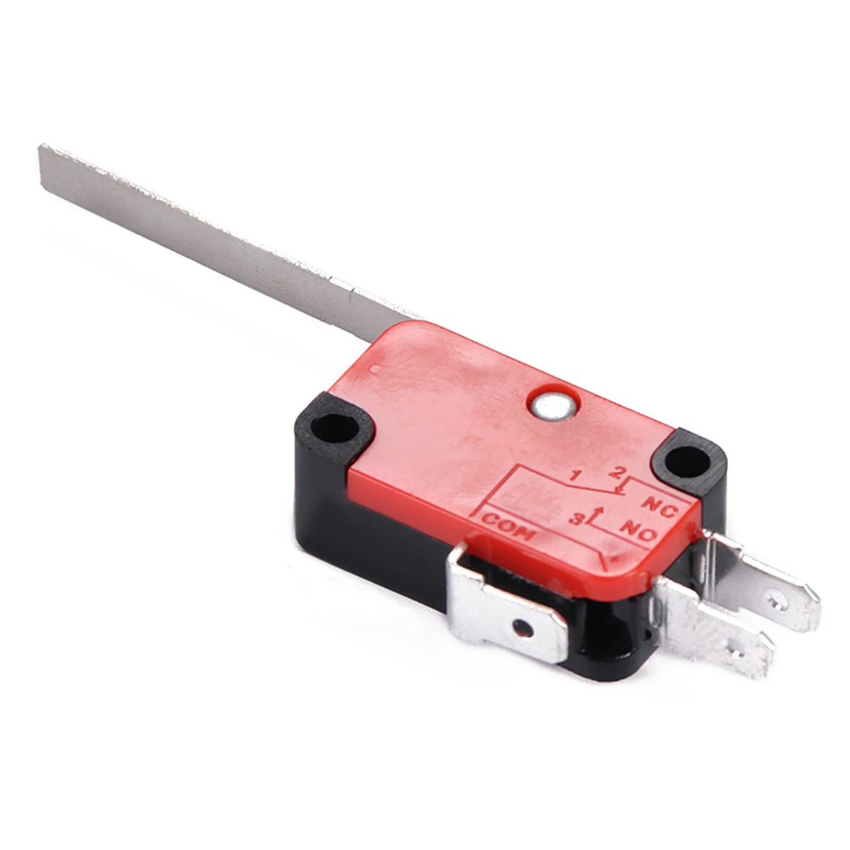 10pcs V-153-1C25 Black Red Limit Switch Mayitr Long Straight Hinge Lever Type SPDT Micro Switches 30mm*16mm*12mm