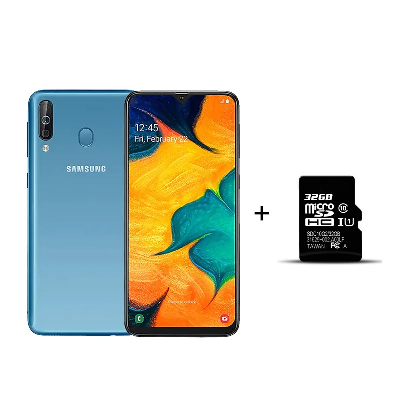 Смартфон samsung Galaxy A40s, 4G LTE, Android, 6,4 дюймов, четыре ядра, 6 ГБ, 64 ГБ, 5000 мАч, супер-быстрая зарядка, разблокировка лица, мобильный телефон - Цвет: With 32G TF