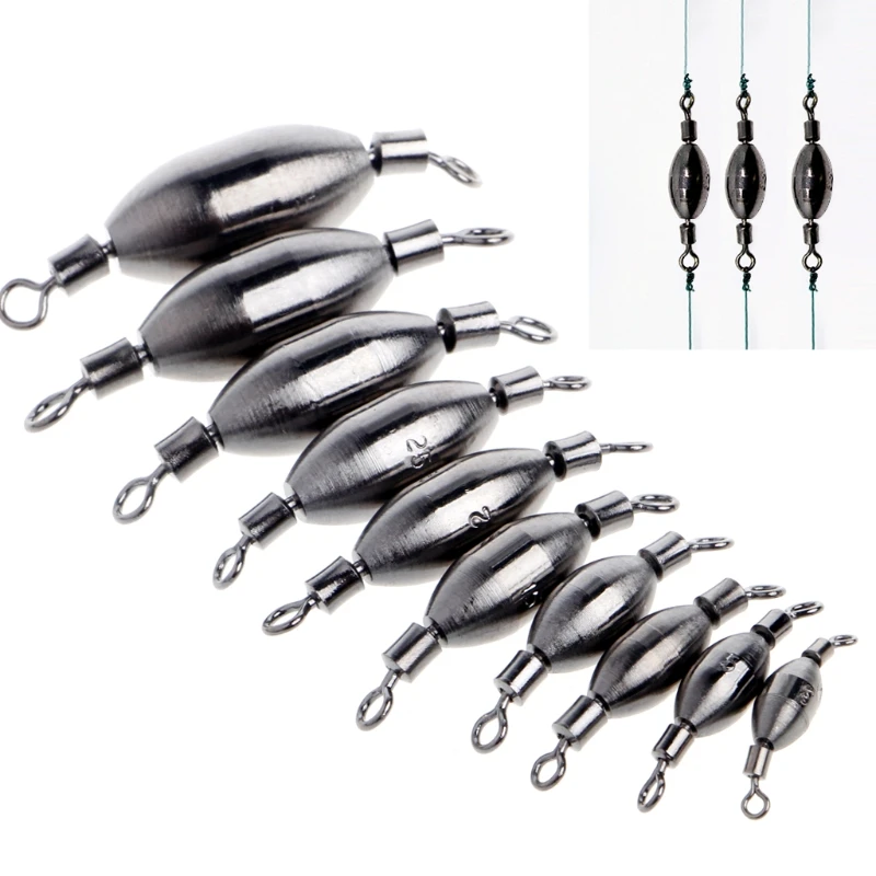 

3Pcs Copper Sinker Fishing Swivels Rolling Lead Counterweight Tackle Accessories