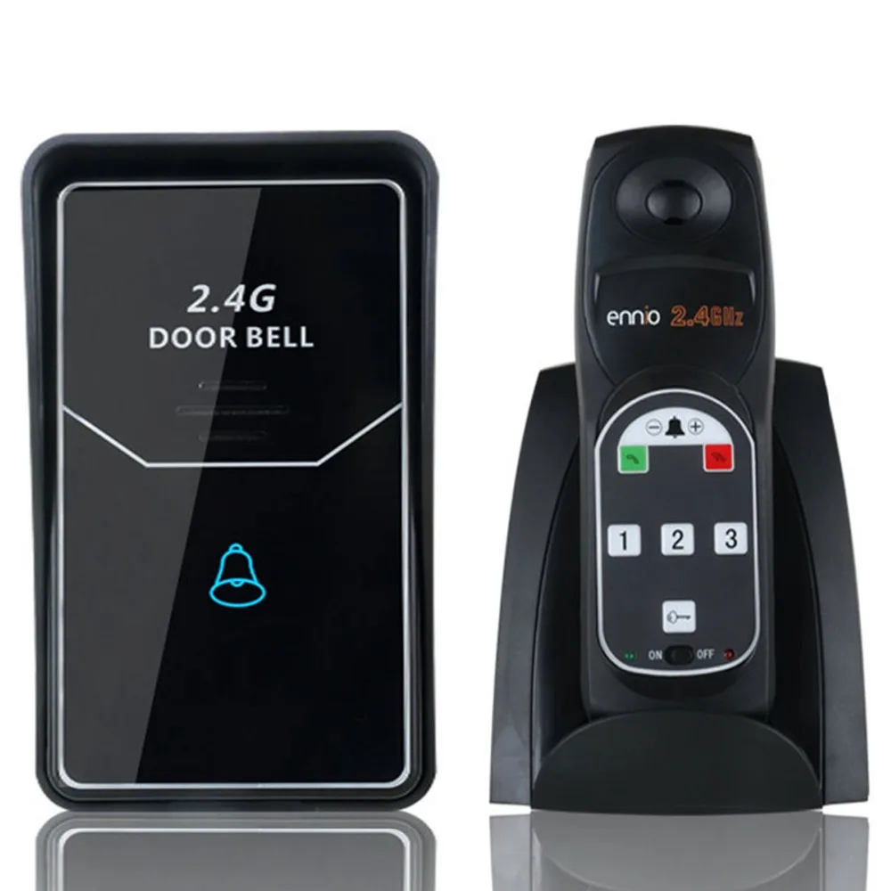 

2.4GHz Wireless Remote Unlock Digital Voice Intercom System Door Bell for Offices Villas Countyard