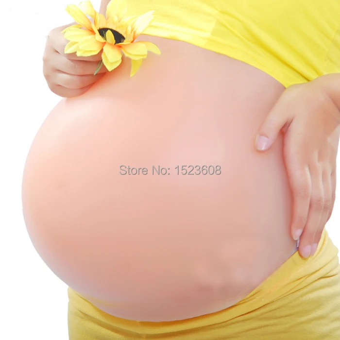 Bionic Skin Huge Artificial Fake Silicone Belly Twins Pregnant Baby Bump Tummy 