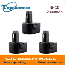 3PCS Newest 12V 2.0Ah Replacement Power Tool Battery for Dewalt 52250-27 DC9071 DE9037 DE9071 DW9072 DE9501 DW9071 DW9072