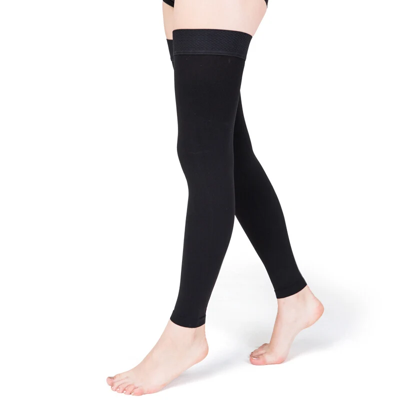 Компрессионные носки до бедра для женщин и мужчин, прочная поддержка 23-32 мм рт. Ст., Градуированный медицинский шланг, отек варикозного расширения вен, отек полета