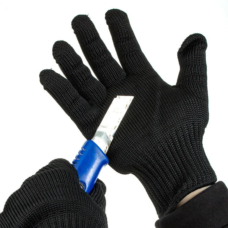 FUERS черный, белый цвет анти-резки Cut-устойчивы антистатические защиты от износа защитные перчатки рабочие Нержавеющая сталь