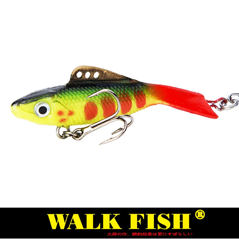 

Walk Fish 1Pcs 5.7cm 12g Fishing Lure VIB Winter Ice Fishing Hard Bait Minnow Pesca Artificial Bait Crankbait Swimbait HH02