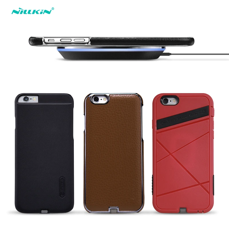 Goedkoop Qi ontvanger Nillkin N Jarl Super Power Draadloze Oplader Ontvanger Case Cover Power Opladen Zender Voor iphone 7 6 6 s 5 s se