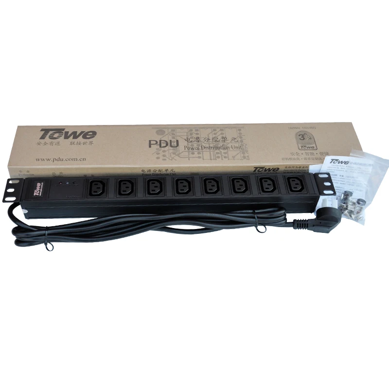 TOWE PDUs EN10/I818S 10A 8 способов IEC320 C13 SPD 1" Шкаф гнездо распределения питания