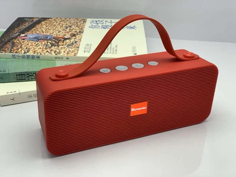 TOPROAD Портативный Hifi Bluetooth динамик беспроводной стерео звуковой ящик открытый динамик s поддержка TF FM радио AUX с микрофоном - Цвет: Red speaker