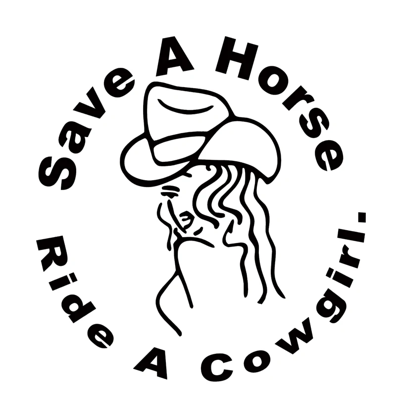 

Save A Horse Ride A Cowgirl Funny Adult Car Truck Window Motorcycle SUVs Bumper Vinyl Decal Sticker